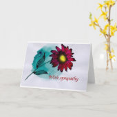 mit Beileid Karte (Gelbe Blume)
