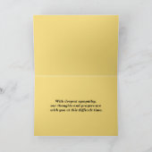 Mit Beileid Sailboote bei Sonnenuntergang Karte (Innenseite)