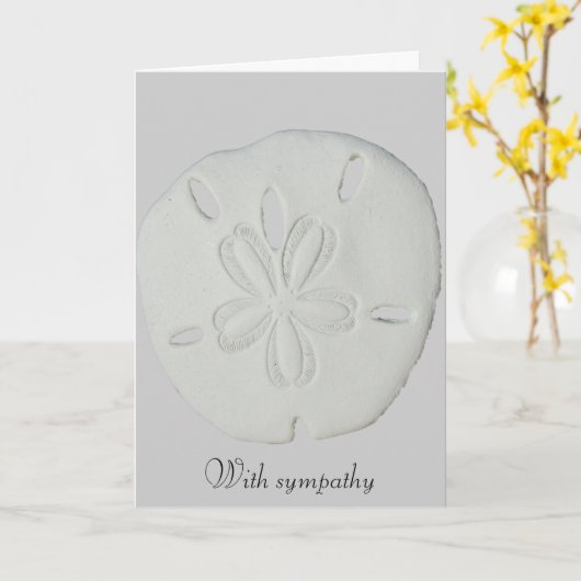 Mit Beileid Sand Dollar Karte (Gelbe Blume)