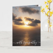 Mit Beileid Sonnenuntergang über dem Ozean Beileid Karte (Gelbe Blume)