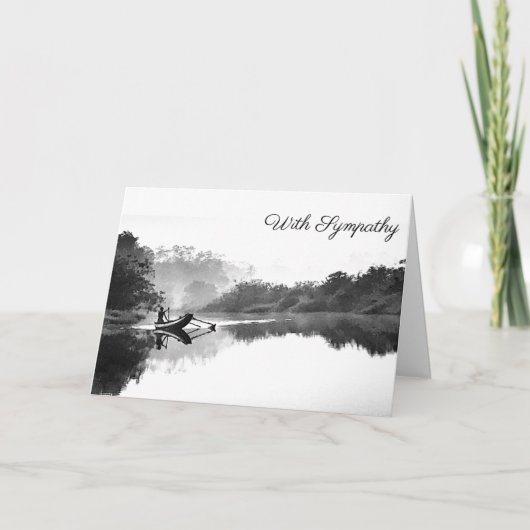 Mit Beileid - Sri Lankas Fischer Feiertagskarte (Vorderseite)