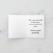 Mit Beileid Stilvoll dunkler Karte (Innenseite)