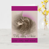 Mit Beileid (Verlust einer Katze) Karte (Gelbe Blume)