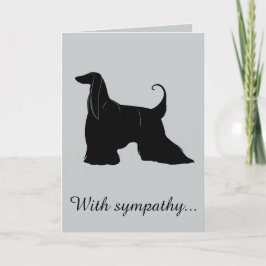 Mit Beileid: Verlust Ihres afghanischen Hundes Karte