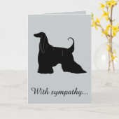 Mit Beileid: Verlust Ihres afghanischen Hundes Karte (Gelbe Blume)