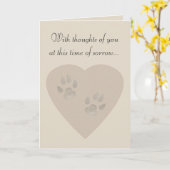 Mit Beileid Verlust Ihres Hundes Karte (Gelbe Blume)