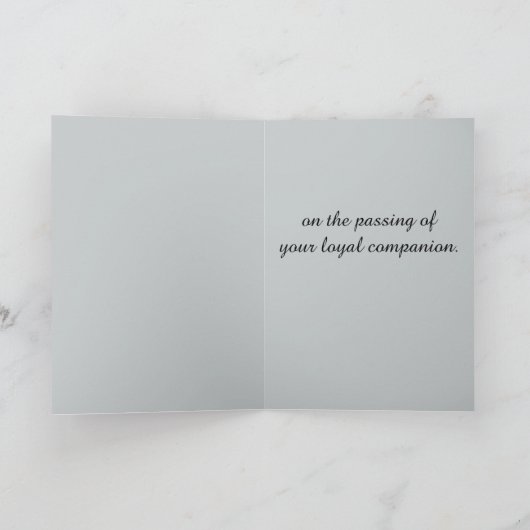 Mit Beileid: Verlust Ihres schottischen Terrier Karte (Innenseite)