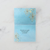 Mit Beileid, Wasserfarben-Blume-Pods, blaues Gold Karte (Innenseite)