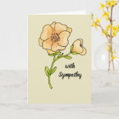 Mit Beileids-Anmerkungskarte Gelb Karte (Gelbe Blume)