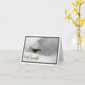 "Mit Beileids-" Karte (Gelbe Blume)