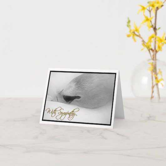 "Mit Beileids-" Karte (Gelbe Blume)