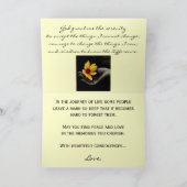 Mit Beileids-Karte Karte (Innenseite)