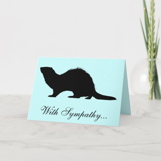 Mit Beileids-Verlust eines Frettchens Karte (Vorderseite)