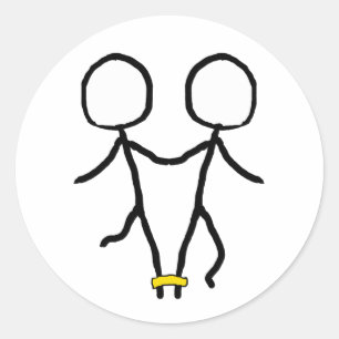 Mit Beinen versehenes Rennen drei Runder Aufkleber