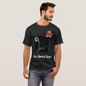 Mit Beinen versehenes Schwarz-T-Shirt des Hund3 T-Shirt (Vorne ganz)