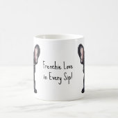 Mit benutzerdefiniertem Text 🐶 Franchie-Welpe Kaffeetasse (Mittel)