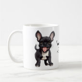 Mit benutzerdefiniertem Text 🐶 Franchie-Welpe Kaffeetasse (Links)