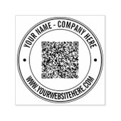 Mit Benutzerdefiniertem Text Ihr QR-Code-Rundstemp Permastempel (Design)