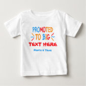 Mit benutzerdefiniertem Text und Datum zum Big-Sta Baby T-shirt (Vorderseite)