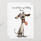 Mit benutzerdefiniertem Text 🐶 verrückte 🤪 Feiertagskarte (Vorne/Hinten)