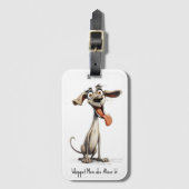 Mit benutzerdefiniertem Text 🐶 verrückte 🤪 Gepäckanhänger (Vorderseite Vertikal)