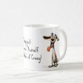 Mit benutzerdefiniertem Text 🐶 verrückte 🤪 Kaffeetasse (VorderseiteRechts)