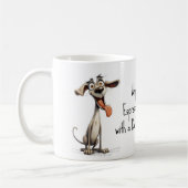 Mit benutzerdefiniertem Text 🐶 verrückte 🤪 Kaffeetasse (Links)