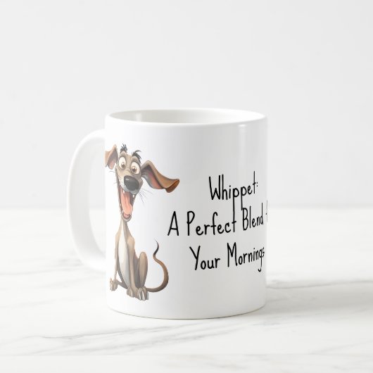 Mit benutzerdefiniertem Text 🐶 verrückte 🤪 Kaffeetasse (Vorderseite Links)