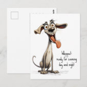 Mit benutzerdefiniertem Text 🐶 verrückte 🤪 Postkarte (Vorne/Hinten)