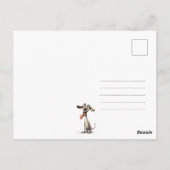 Mit benutzerdefiniertem Text 🐶 verrückte 🤪 Postkarte (Rückseite)