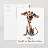 Mit benutzerdefiniertem Text 🐶 verrückte 🤪 Postkarte (Vorne/Hinten)