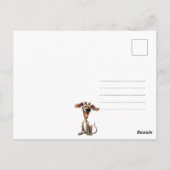 Mit benutzerdefiniertem Text 🐶 verrückte 🤪 Postkarte (Rückseite)