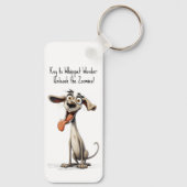 Mit benutzerdefiniertem Text 🐶 verrückte 🤪 Schlüsselanhänger (Rückseite)