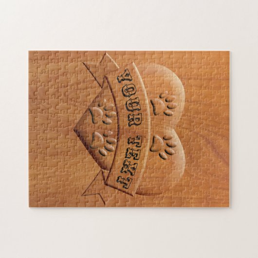 Mit benutzerdefiniertem Text Zeichnend Herz- und F Puzzle (Horizontal)