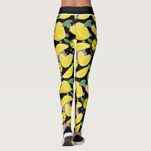 🍋 Mit benutzerdefiniertem Text 🍋 Zitronenpickleb Leggings (Rückseite)