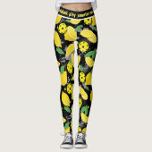 🍋 Mit benutzerdefiniertem Text 🍋 Zitronenpickleb Leggings (Vorderseite)