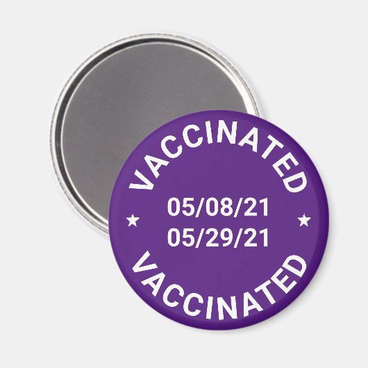 Mit benutzerdefinierten Daten und lila Text verseh Magnet (Vorderseite/Rückseite)