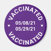 Mit benutzerdefinierten Daten und lila Text verseh Magnet (Vorne)