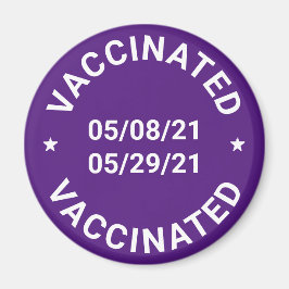 Mit benutzerdefinierten Daten und lila Text verseh Magnet