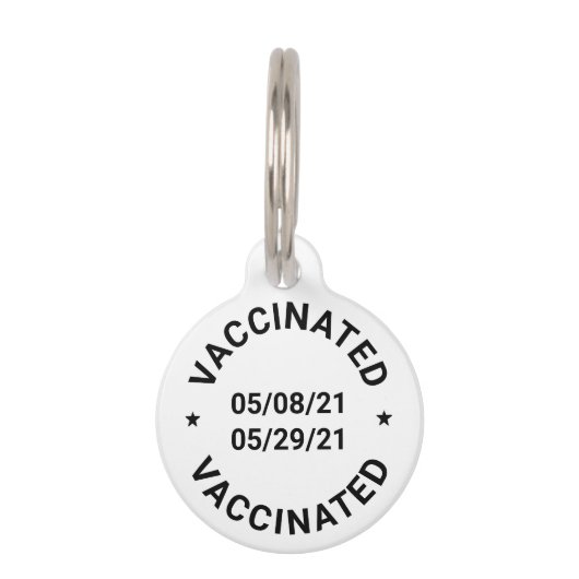 Mit benutzerdefinierten Daten und Text Haustiermarke (Vorderseite)