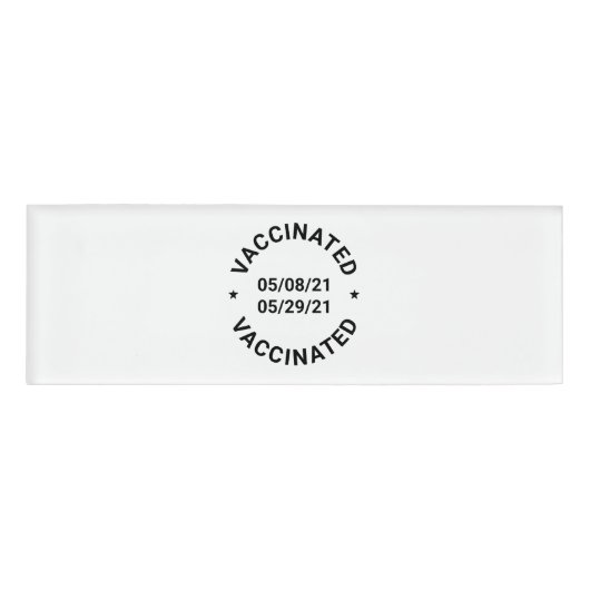 Mit benutzerdefinierten Daten und Text Namenschild (Vorderseite)