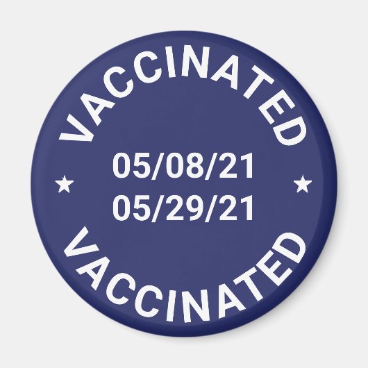 Mit benutzerdefinierten Datumsangaben und blauer T Magnet (Vorne)