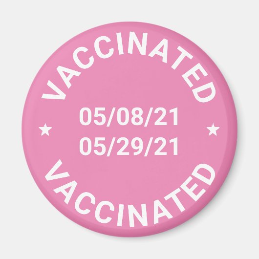 Mit benutzerdefinierten Datumsangaben und rosa Tex Magnet (Vorne)