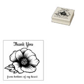 Mit benutzerdefinierter Text-Mohn-Blume Gummistempel (Stempel)