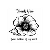 Mit benutzerdefinierter Text-Mohn-Blume Gummistempel (Prägung)