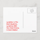 Mit bester Freundin lachen Postkarte (Rückseite)