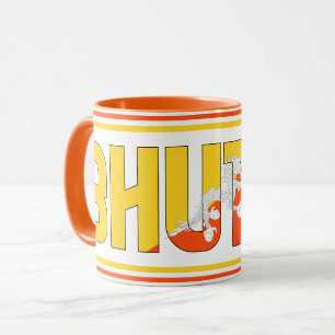 "Mit Bhutan genießen" Patriotischer Kaffee Tasse