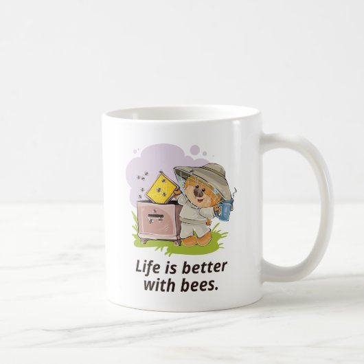 Mit Bienen ist das Leben besser Kaffeetasse (Rechts)