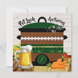 Mit Bier Version Pot Luck / Was auch immer Einladu Einladung