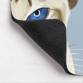 Mit blauen Augen Katzen-Mausunterlage Mousepad (Ecke)